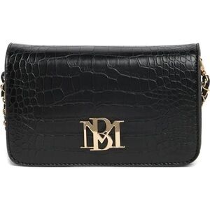 Badgley Mischka Black Vegan Croc Embossed Crossbody